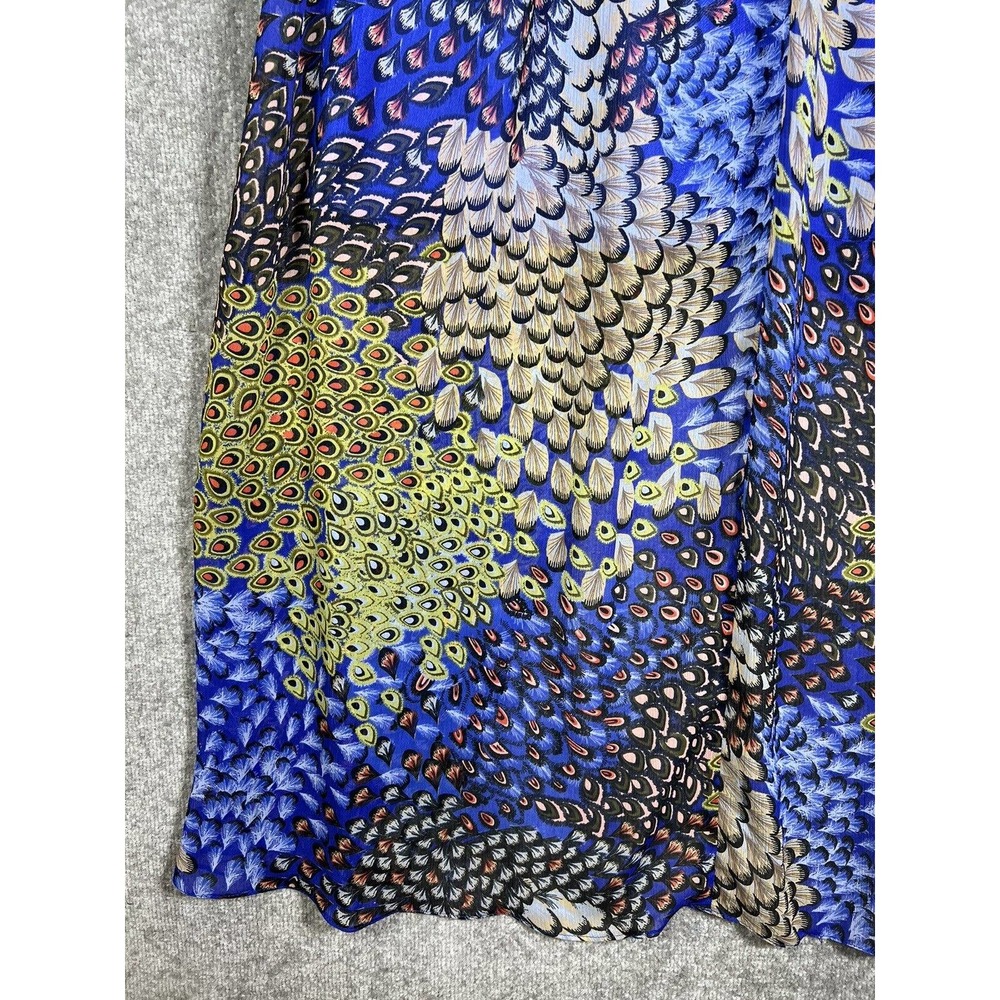 Max And Cleo Strapless High Low‎ Peacock Print Dress Womens Size 8 Lined - Picture 12 of 16
